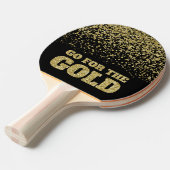 Raquette De Ping Pong Aller pour Gold Parties scintillant Black (Devant Angle)