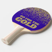Raquette De Ping Pong Allez pour la Parties scintillant d'or violet (Devant Angle)