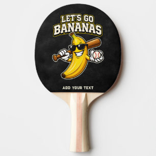 Raquette De Ping Pong Allons Bananes Baseball Rétro Banane Drôle