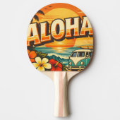 Raquette De Ping Pong Aloha Beach Sunset Island (Devant)