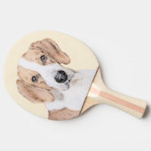 Raquette De Ping Pong American Foxhound Painting - Joli art original chi (Côté)