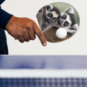 Raquette De Ping Pong **"Amour de la mère : Mummy and Baby Lemur Cuddlin