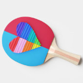 Raquette De Ping Pong Amour romantique Twin Rainbow Hearts (Côté)