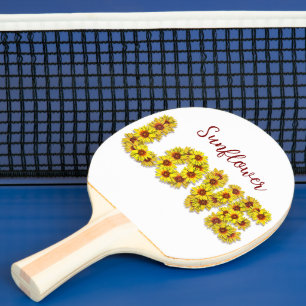 Raquette de ping pong amour tournesol