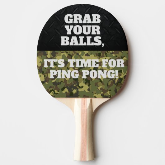 Raquette De Ping Pong Amusant Attraper Vos Boules Cool Ping Pong Citatio (Devant)
