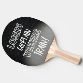 Raquette De Ping Pong Amusant Conversation Gagnants Train Losers Plainte (Côté)