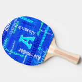 Raquette De Ping Pong Amusant Personnalisé et Monogramme (Côté)