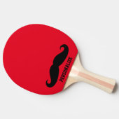 Raquette De Ping Pong Amusante moustache noire ping pong paddle (Côté)