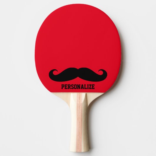 Raquette De Ping Pong Amusante moustache noire ping pong paddle (Devant)