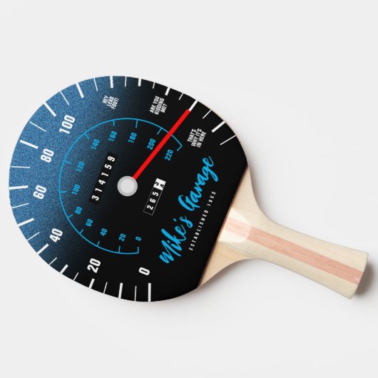 Raquette De Ping Pong Amusante voiture Manly Odometer Speedometer Partie (Côté)