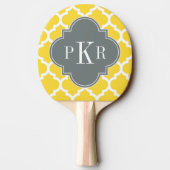 Raquette De Ping Pong Ananas Marocain #5 Charbon 3 Monogramme initial (Dos)