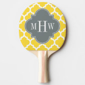 Raquette De Ping Pong Ananas Marocain #5 Charbon 3 Monogramme initial (Devant)