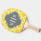 Raquette De Ping Pong Ananas Marocain #5 Charbon 3 Monogramme initial (Côté)