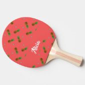 Raquette De Ping Pong Ananas sur rose (Côté)
