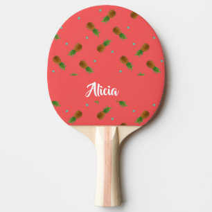 Raquette De Ping Pong Ananas sur rose