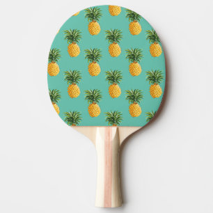 Raquette De Ping Pong Ananas tropicaux sur Teal