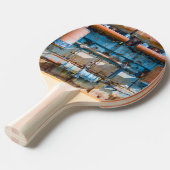 Raquette De Ping Pong Ancien et rouillé Atlas Impérial moteur diesel à I (Devant Angle)