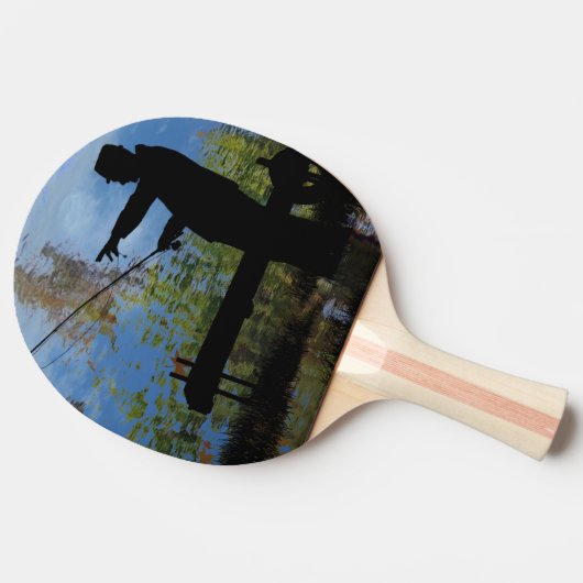 Raquette De Ping Pong Ancien Pêche Retraite Ping Pong Paddle (Côté)