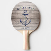 Raquette De Ping Pong Ancre nautique Monogramme Bois beige (Devant)