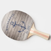 Raquette De Ping Pong Ancre nautique Monogramme Bois beige (Côté)