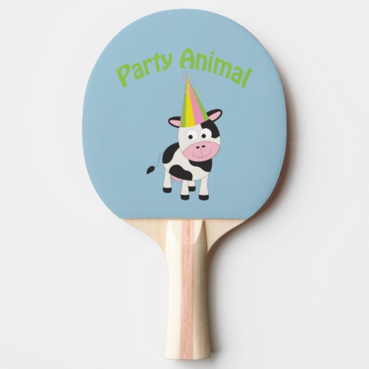 Raquette De Ping Pong Animal de fête ! Vache (Devant)