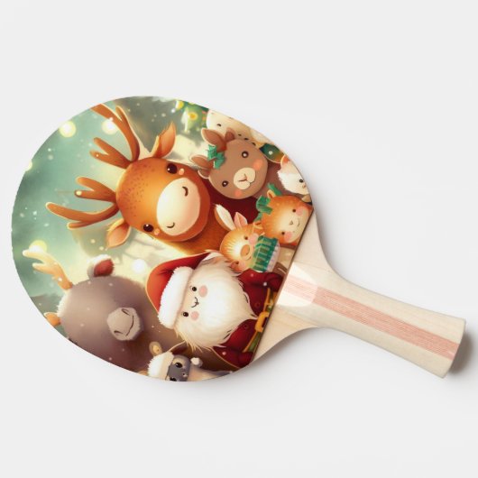 Raquette De Ping Pong Animaux de Noël (8) (Côté)