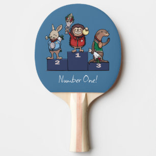 Raquette De Ping Pong Animaux des Bois Numéro Un ! Podium de Ping Pong A