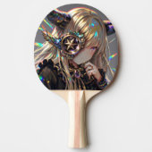 Raquette De Ping Pong Anime Steampunk Horned Beauté avec Star Monocle (Devant)