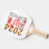 Raquette De Ping Pong Année du dragon Année 2024 Zodiac chinois (Côté)