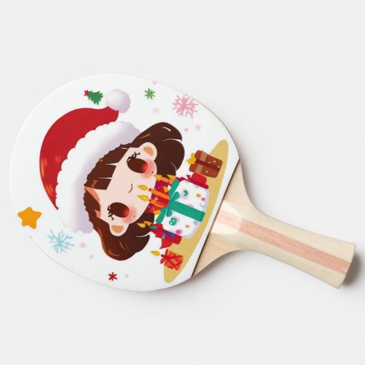 Raquette De Ping Pong Anniversaire de Noël (2) (Côté)