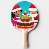 Raquette De Ping Pong Anniversaire de Noël (3) (Dos)