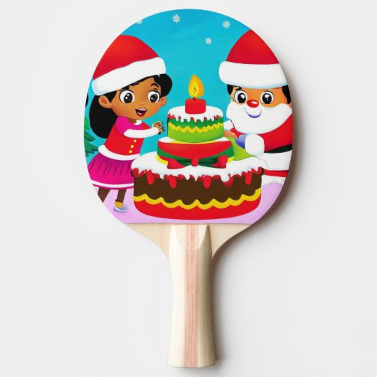 Raquette De Ping Pong Anniversaire de Noël (3) (Devant)