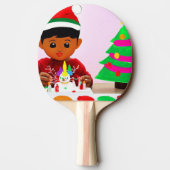 Raquette De Ping Pong Anniversaire de Noël (4) (Dos)