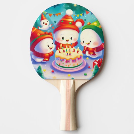 Raquette De Ping Pong Anniversaire de Noël (6) (Devant)