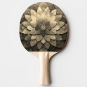 Raquette De Ping Pong Antique Golden Mandala Art Fleur texturée (Dos)