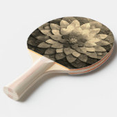 Raquette De Ping Pong Antique Golden Mandala Art Fleur texturée (Devant Angle)