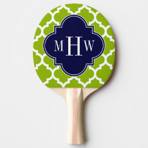 Raquette De Ping Pong Apple Green Wt Moroccan #5 Navy 3 Monogram initial