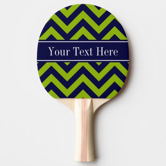 Raquette De Ping Pong Apple Grn Navy LG Chevron Navy Blue Nom Monogramme (Devant)