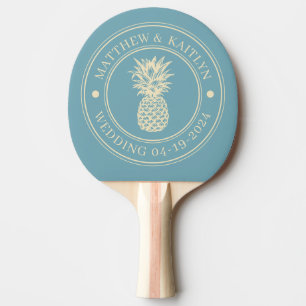 Raquette De Ping Pong Après-midi Chaud Crête de Mariage Ananas Aqua & No