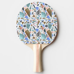 Raquette De Ping Pong Aquarelle Abstraite : arrière - plan blanc dessiné