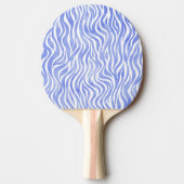Raquette De Ping Pong Aquarelle bleue Zebra Print (Devant)