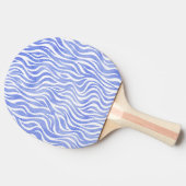Raquette De Ping Pong Aquarelle bleue Zebra Print (Côté)