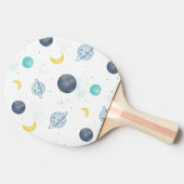 Raquette De Ping Pong Aquarelle Blue Space Planet Motif (Côté)