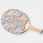 Raquette De Ping Pong Aquarelle Boho Rose Floral (Côté)