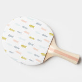 Raquette De Ping Pong Aquarelle douce Chevron Motif (Côté)