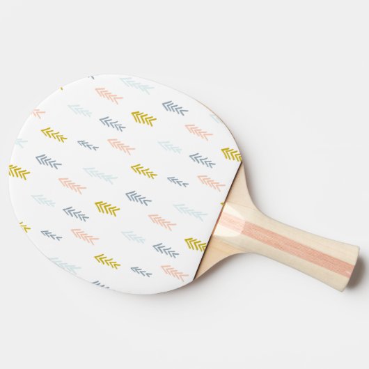 Raquette De Ping Pong Aquarelle douce Chevron Motif (Côté)