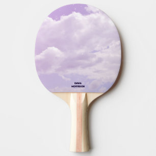 Raquette De Ping Pong Aquarelle, Nuages Violets, Personnalisé