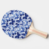 Raquette De Ping Pong Aquarelle papillon bleu (Côté)