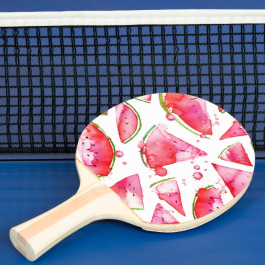Raquette De Ping Pong Aquarelle pastèque 1 (Insitu)