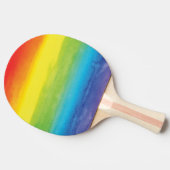 Raquette De Ping Pong Aquarelle Rainbow Pride brillant Vibrant (Côté)